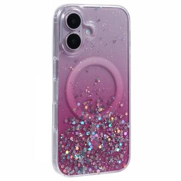 Custodia MagSafe per iPhone 16 Plus Sparkle Glow - Rosa