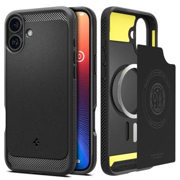 Custodia in TPU iPhone 16 Plus Spigen Rugged Armor Mag - Nera