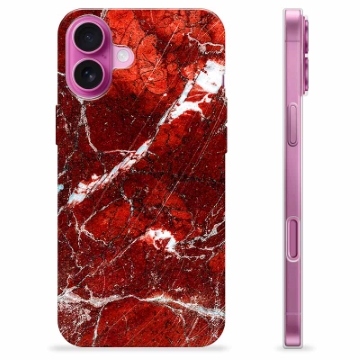 iPhone 16 Plus Custodia TPU - Marmo Rosso