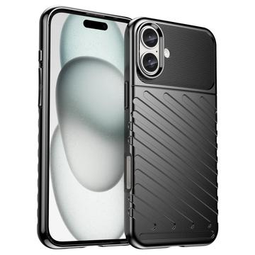 Cover in TPU Serie Thunder per iPhone 16 Plus - Nera