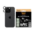 Protezione in ceramica per obiettivo della fotocamera iPhone 16 Pro/16 Pro Max PanzerGlass Hoops - Nero