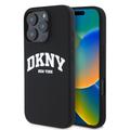 Custodia per iPhone 16 Pro DKNY Liquid Silicone Arch Logo - Compatibile con MagSafe - Nera