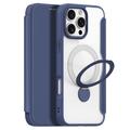 Custodia magnetica flip Dux Ducis Skin X Pro per iPhone 16 Pro - Blu