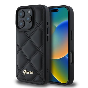 Custodia Guess Quilted per iPhone 16 Pro - Nera