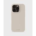 Custodia in silicone Holdit per iPhone 16 Pro - Beige chiaro