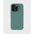 Custodia in silicone Holdit per iPhone 16 Pro - Verde muschio