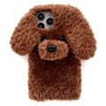 Adorabile custodia in peluche a forma di cagnolino per iPhone 16 Pro Max