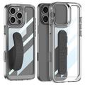 Custodia chiaro con cinturino in silicone per iPhone 16 Pro Max - Nera