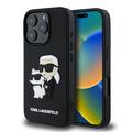 Custodia Karl Lagerfeld 3D Rubber Karl & Choupette NFT per iPhone 16 Pro Max - Nera