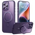 Custodia ibrida con supporto magnetico per iPhone 16 Pro Max - Viola