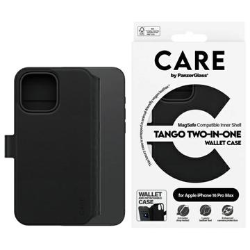 Custodia a portafoglio 2 in 1 per iPhone 16 Pro Max PanzerGlass Care Tango - Compatibile con MagSafe - Nera