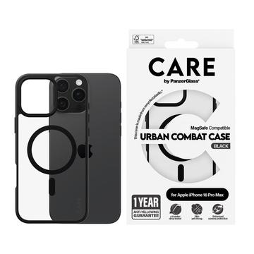 Custodia per iPhone 16 Pro Max PanzerGlass Care Urban Combat - Compatibile con MagSafe - Nera