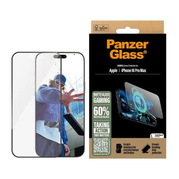 Protezione dello schermo iPhone 16 Pro Max PanzerGlass Gaming Ultra-Wide Fit EasyAligner - 9H - Bordo nero