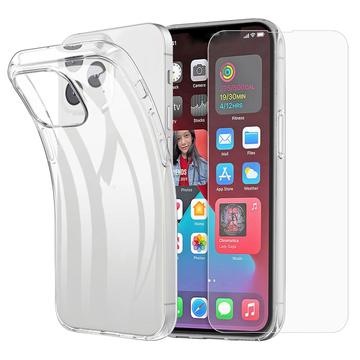 Custodia in TPU Saii 2 in 1 e protezione dello schermo in vetro temperato per iPhone 16 Pro Max