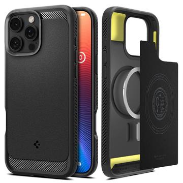 Custodia in TPU iPhone 16 Pro Max Spigen Rugged Armor Mag - Nera