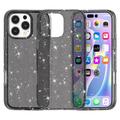 Custodia Ibrida Serie Stylish Glitter per iPhone 16 Pro Max - Nera