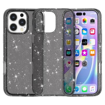 Custodia Ibrida Serie Stylish Glitter per iPhone 16 Pro Max