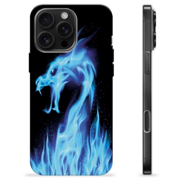 iPhone 16 Pro Max Custodia TPU - Drago di Fuoco Blu