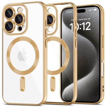 Custodia MagFlex per iPhone 16 Pro Max Tech-Protect - Compatibile con MagSafe - Trasparente / Color Oro