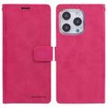 Custodia a portafoglio per iPhone 16 Pro Mercury Goospery Blue Moon - Rosa Neon