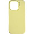 Custodia in silicone per iPhone 16 Pro Nudient Base - Giallo pallido