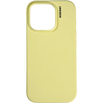 Custodia in silicone per iPhone 16 Pro Nudient Base - Giallo pallido