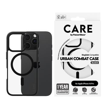 Custodia per iPhone 16 Pro PanzerGlass Care Urban Combat - Compatibile con MagSafe - Nera