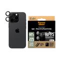 Protezione della lente della fotocamera PanzerGlass Hoops per iPhone 16 Pro/16 Pro Max - Nero