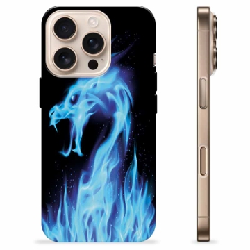 iPhone 16 Pro Custodia TPU - Drago di Fuoco Blu