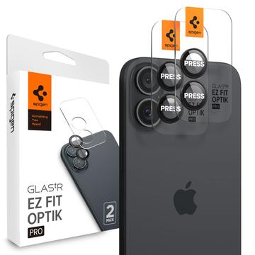 iPhone 16/16 Plus Spigen Glas.tR Ez Fit Optik Pro Proteggi Obiettivo Fotocamera - Nero