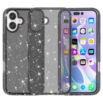 Custodia Ibrida Serie Stylish Glitter per iPhone 16