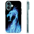 iPhone 16 Custodia TPU - Drago di Fuoco Blu