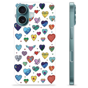 iPhone 16 Custodia TPU - Cuori