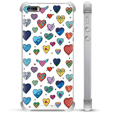 Custodia ibrida per iPhone 5/5S/SE - Cuori