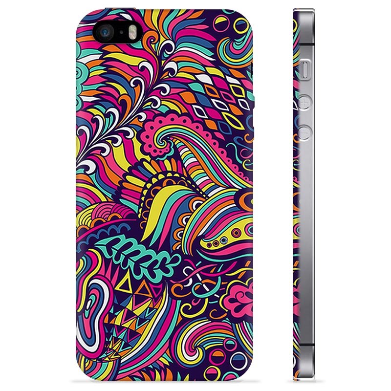 iPhone 5/5S/SE Custodia TPU - Fiori Astratti