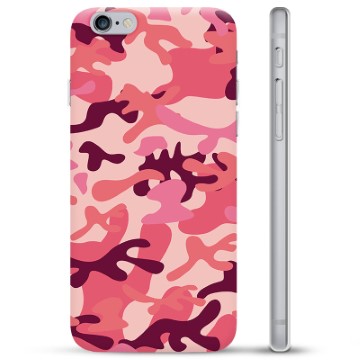 Custodia TPU per iPhone 6 / 6S  - Camuflage Rosa