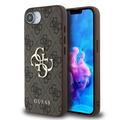 Custodia Ibrida Guess 4G Big Metal Logo per iPhone 16e - Marrone