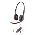 Cuffie con Cablaggio Poly Plantronics Blackwire C3220 - Nero