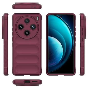 Cover in TPU Serie Rugged per vivo X100 Pro - Vino Rosso