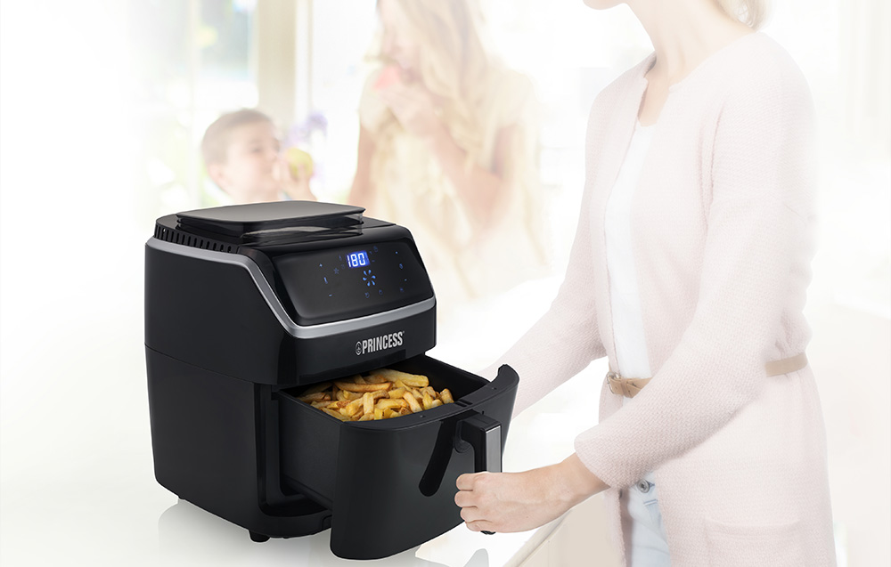 Princess 182080 Friggitrice ad aria a vapore - 1700W, 6.5l - Nero