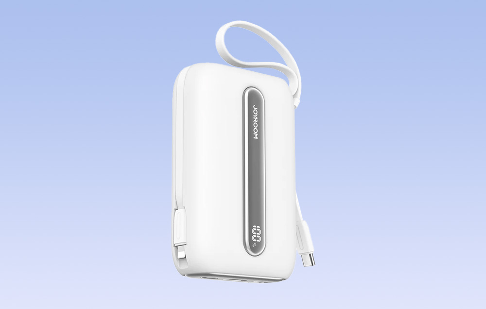 Joyroom JR-L012 Plus 20000mAh Power Bank con cavi USB-C e Lightning - 22.5W - Bianco