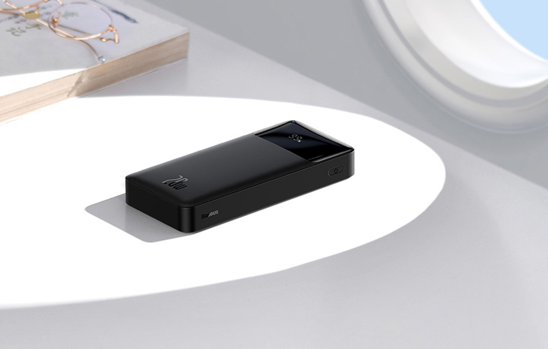 Baseus Bipow Display digitale 15W Banca di alimentazione 30000mAh - Nero