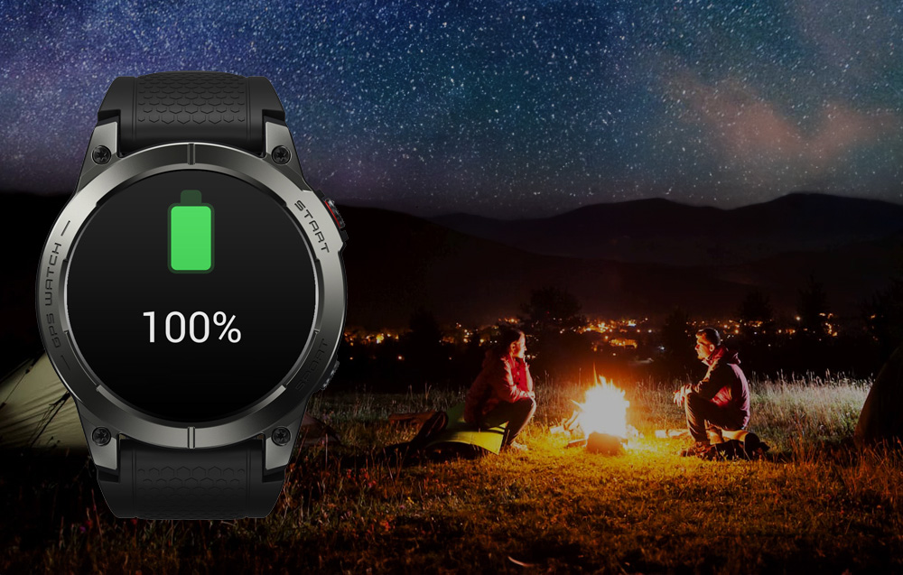 Zeblaze Stratos 3 Smartwatch con GPS, display AMOLED Ultra HD - Arancione