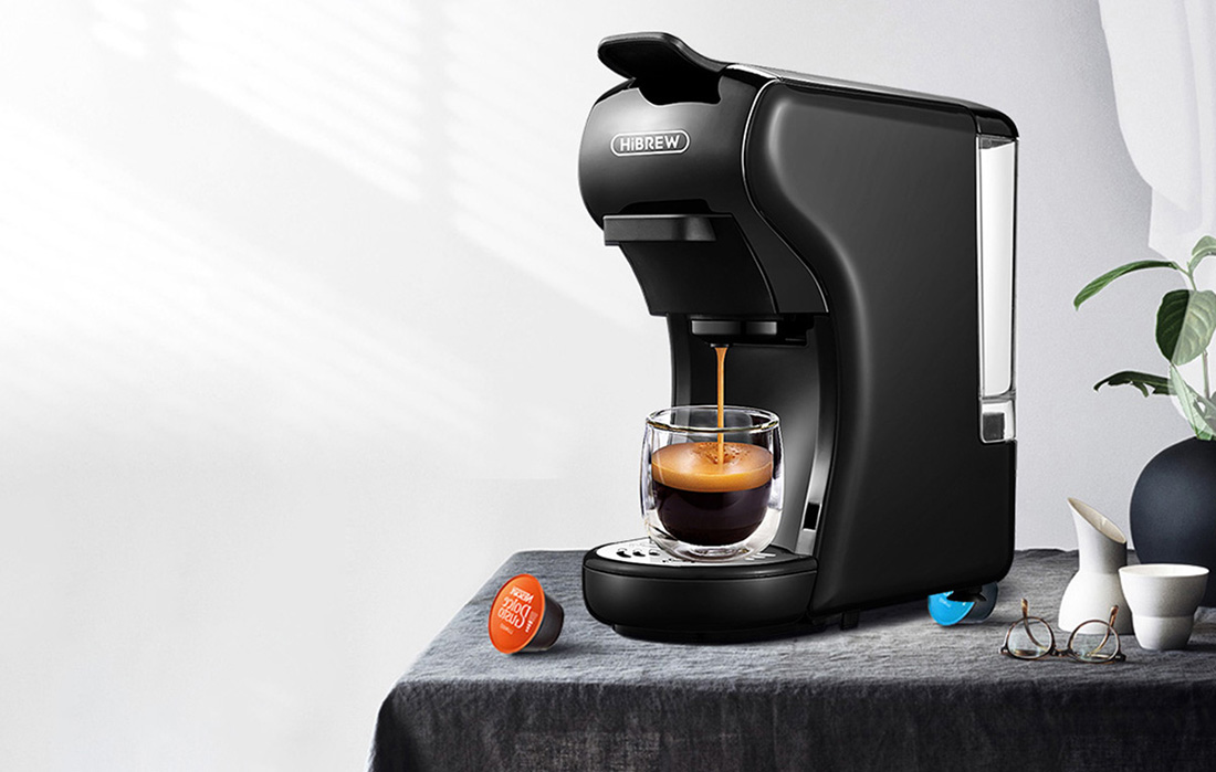 HiBREW H1A 1450W Caffettiera a capsule 3-in-1