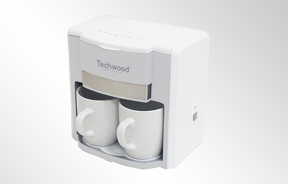 Techwood caffettiera pour-over a 2 tazze - bianco