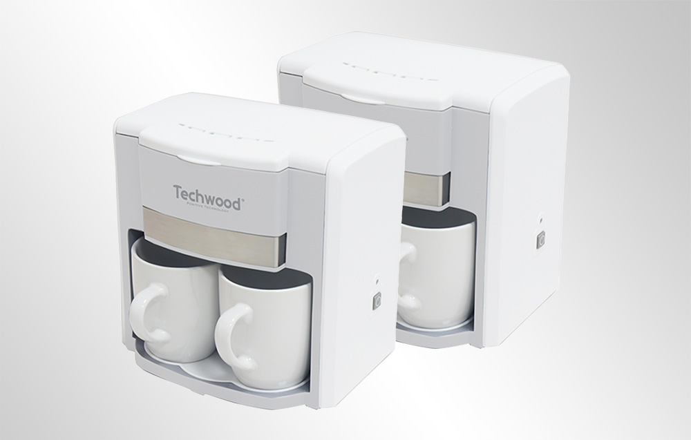 Techwood caffettiera pour-over a 2 tazze - bianco