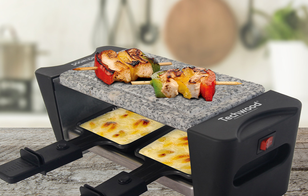 Griglia Techwood TRD-346 Raclette elettrica duo