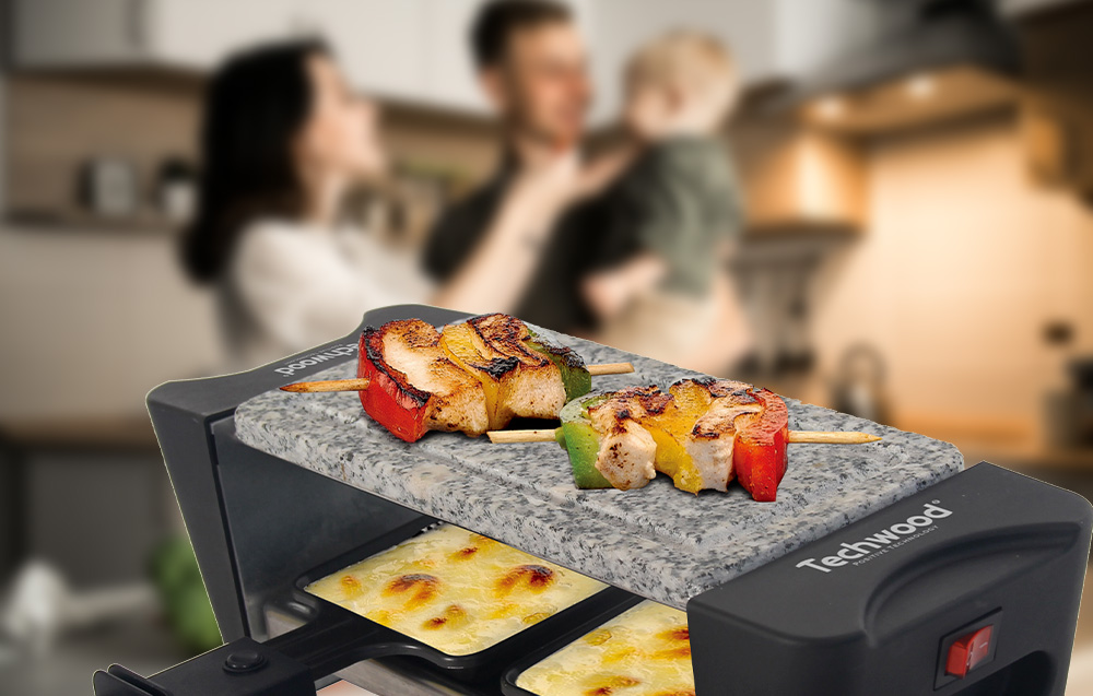 Griglia Techwood TRD-346 Raclette elettrica duo