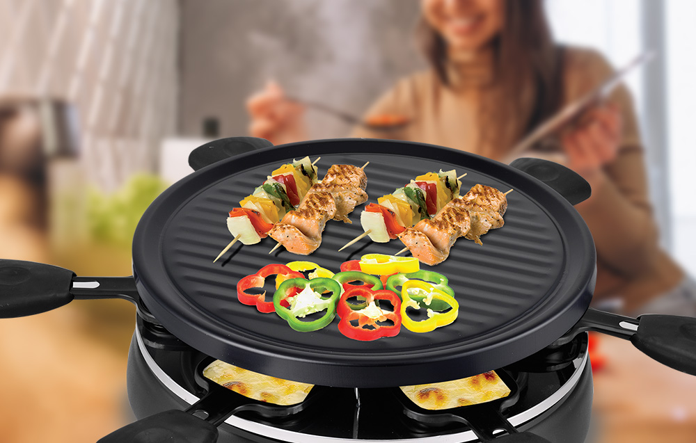 Techwood TRA-608 Grill elettrico per raclette per 6 persone