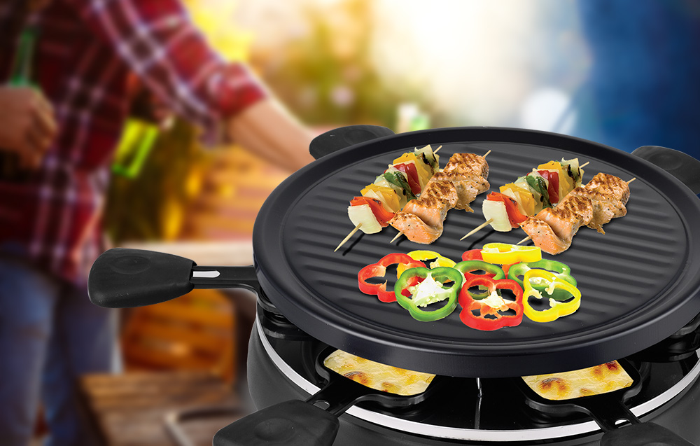 Techwood TRA-608 Grill elettrico per raclette per 6 persone